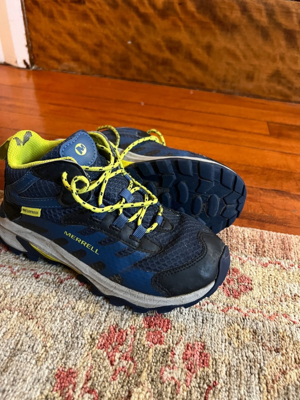 Merrell Kids Moab Speed 2hiking mid boot - Navy and Lime